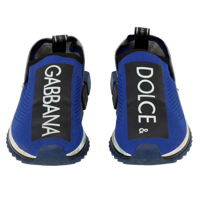 Pre-loved Dolce & Gabbana Blue White Slip On Sorrento Sneakers Shoes 40
