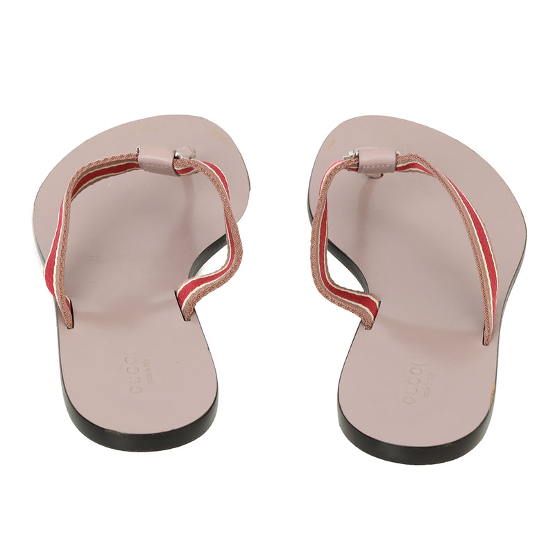 GG Interlocking G Flat Thong Sandals Size: 39