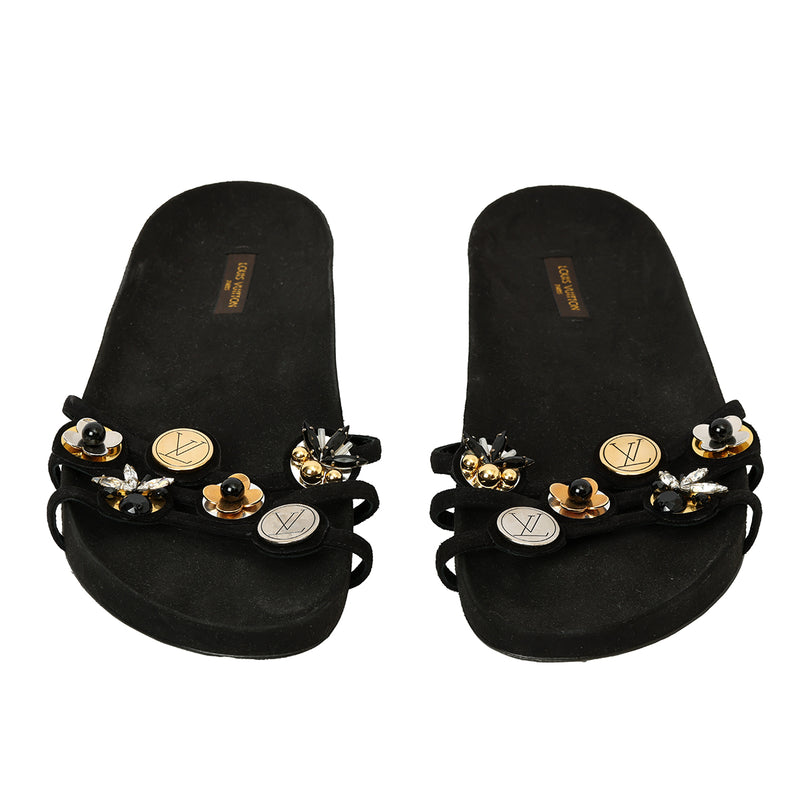 Pre-loved Louis Vuitton Black Slides