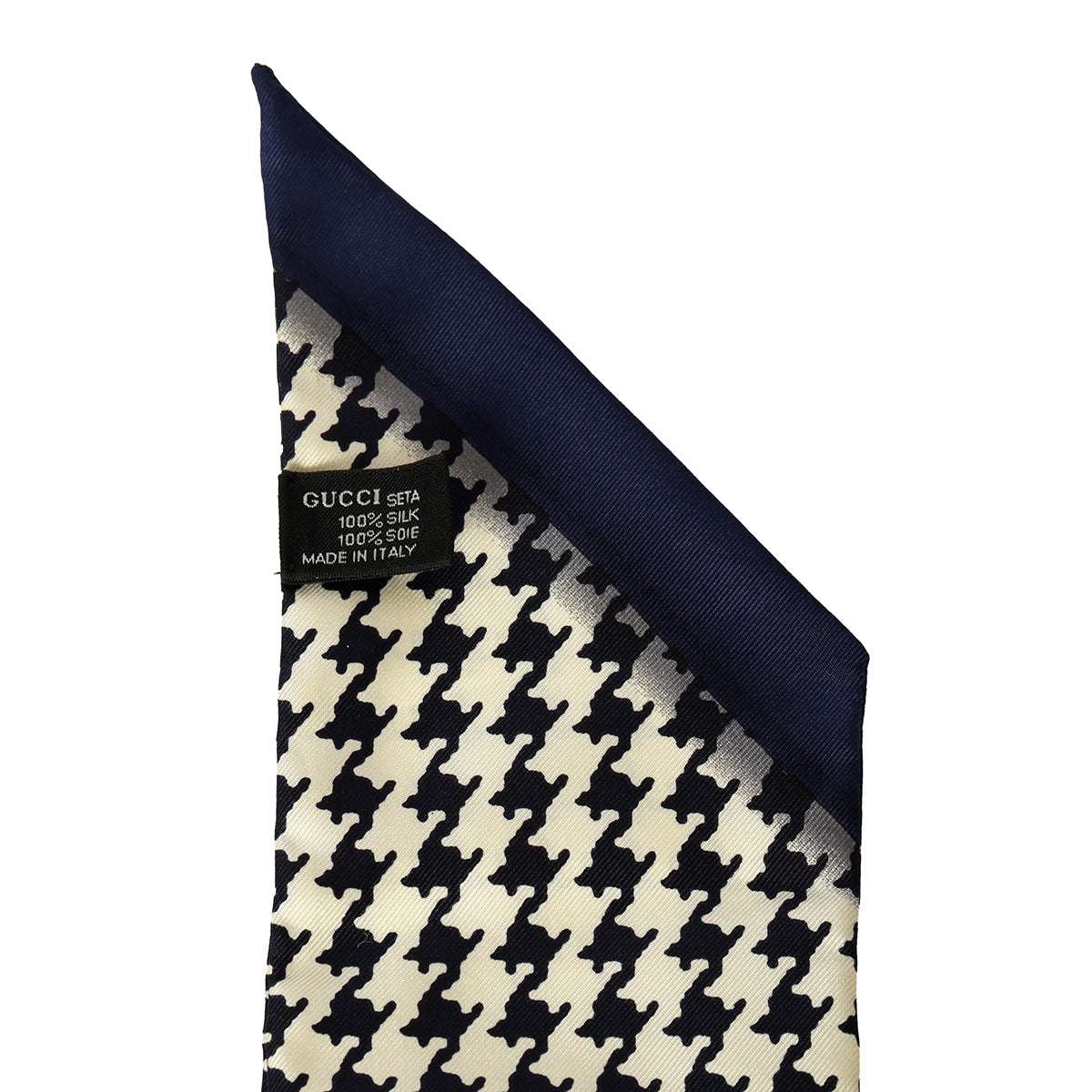 Multicolor Houndstooth Web 100% Silk Twilly