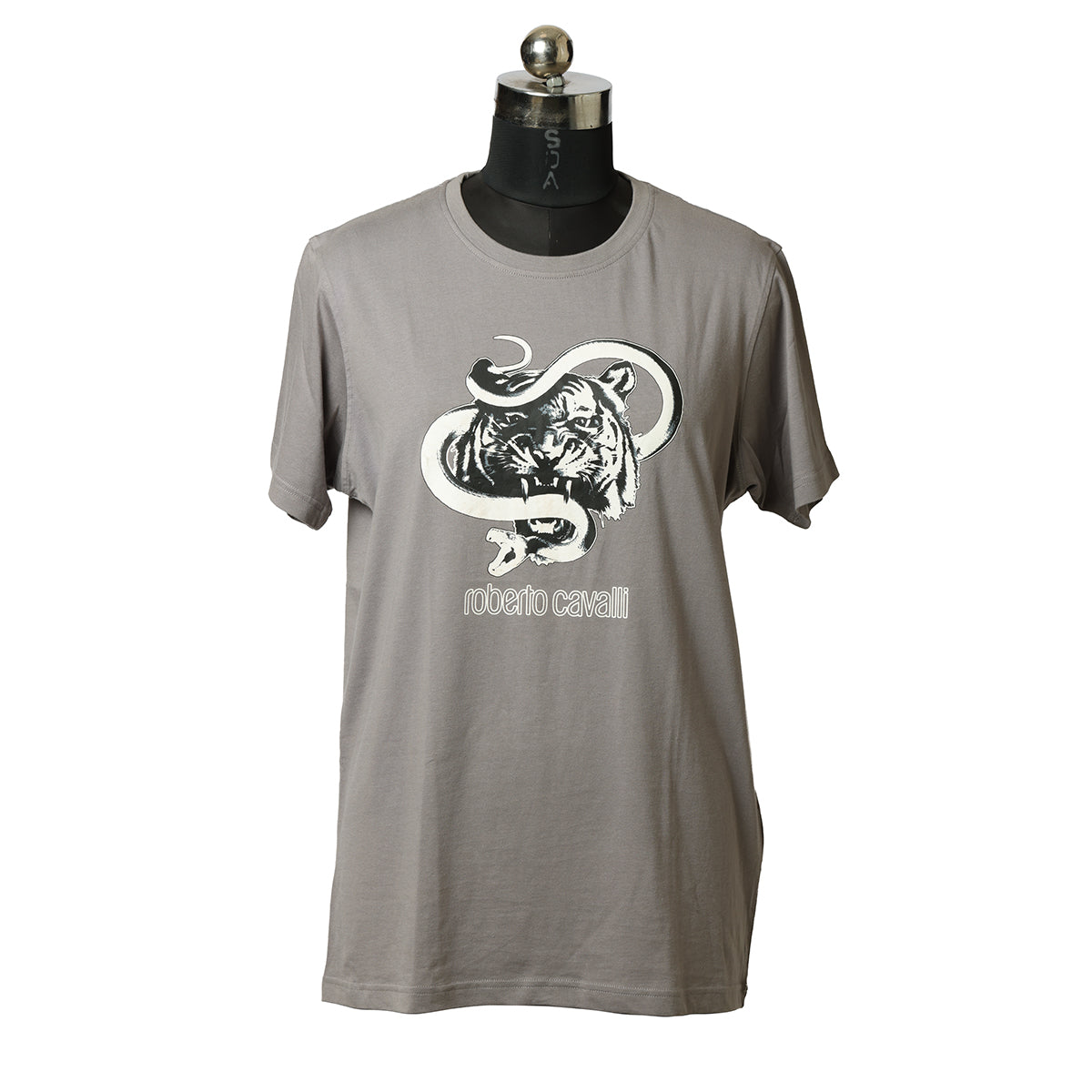 Grey 100% Cotton Round Neck Tshirt- XL