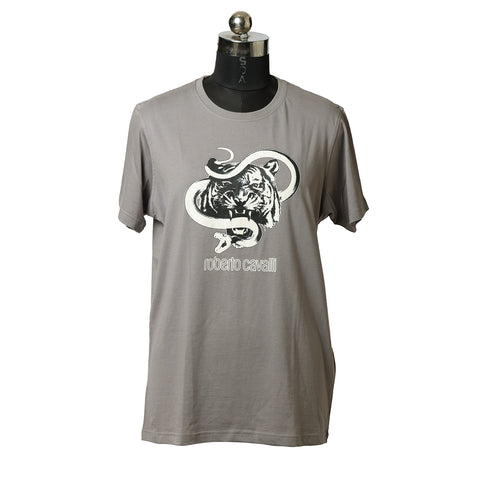 Grey 100% Cotton Round Neck Tshirt- XL