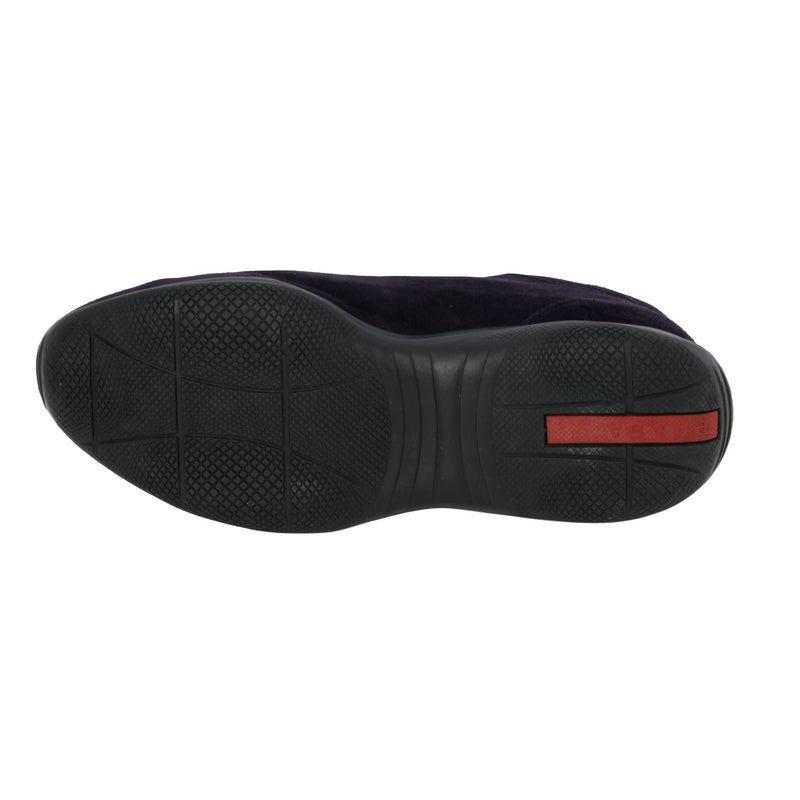 Women prada deep purple sport suede sneakers sale