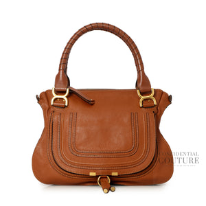 Tan Medium Marcie Bag In Grained Leather