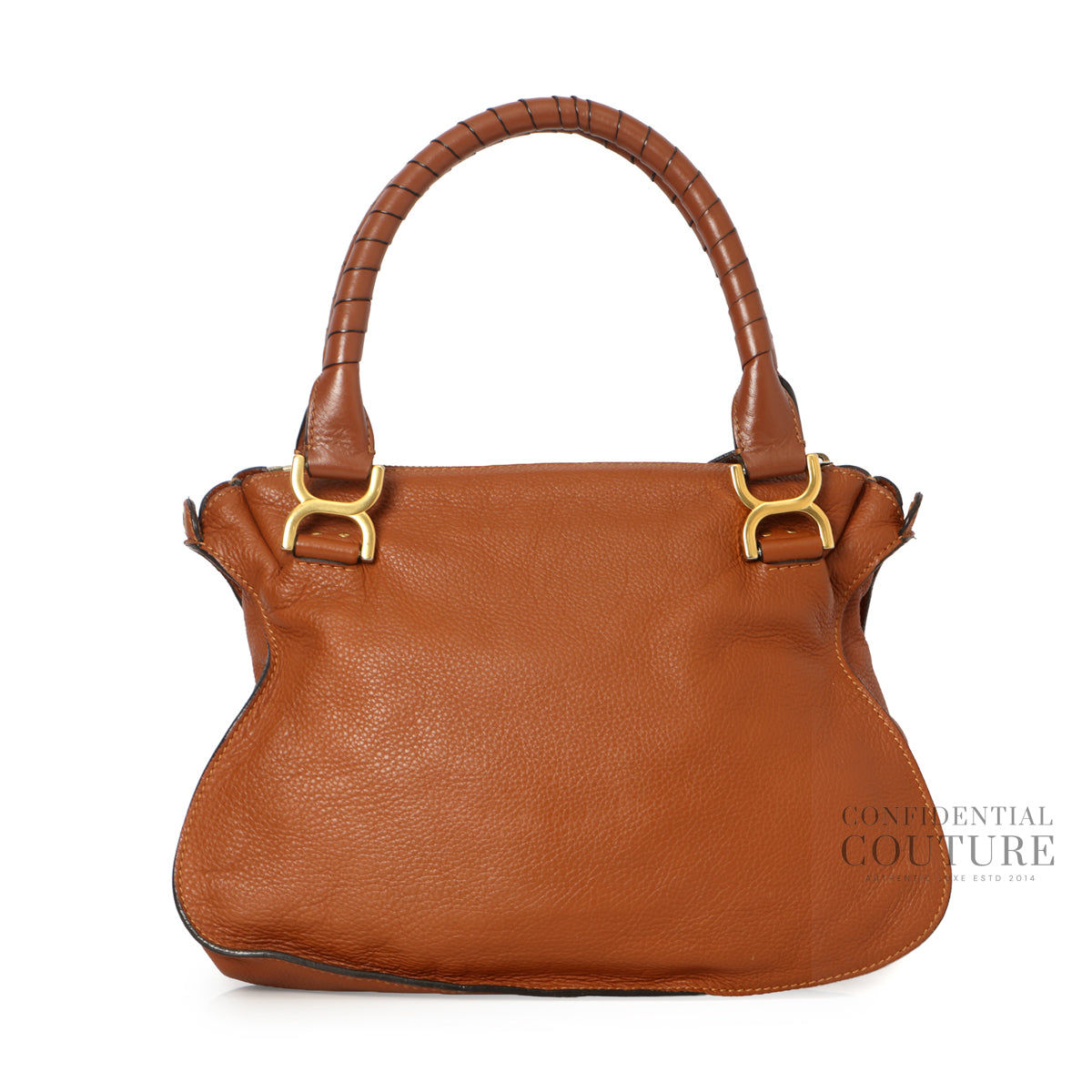 Tan Medium Marcie Bag In Grained Leather
