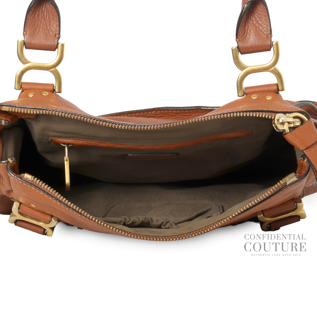 Tan Medium Marcie Bag In Grained Leather
