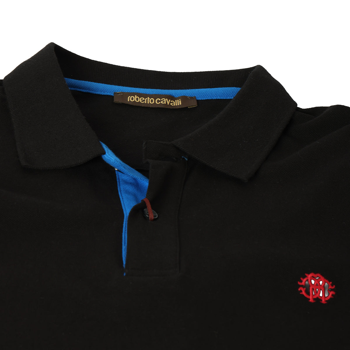 100% Cotton Black Polo With RC Monogram And Logo Tshirt- XL