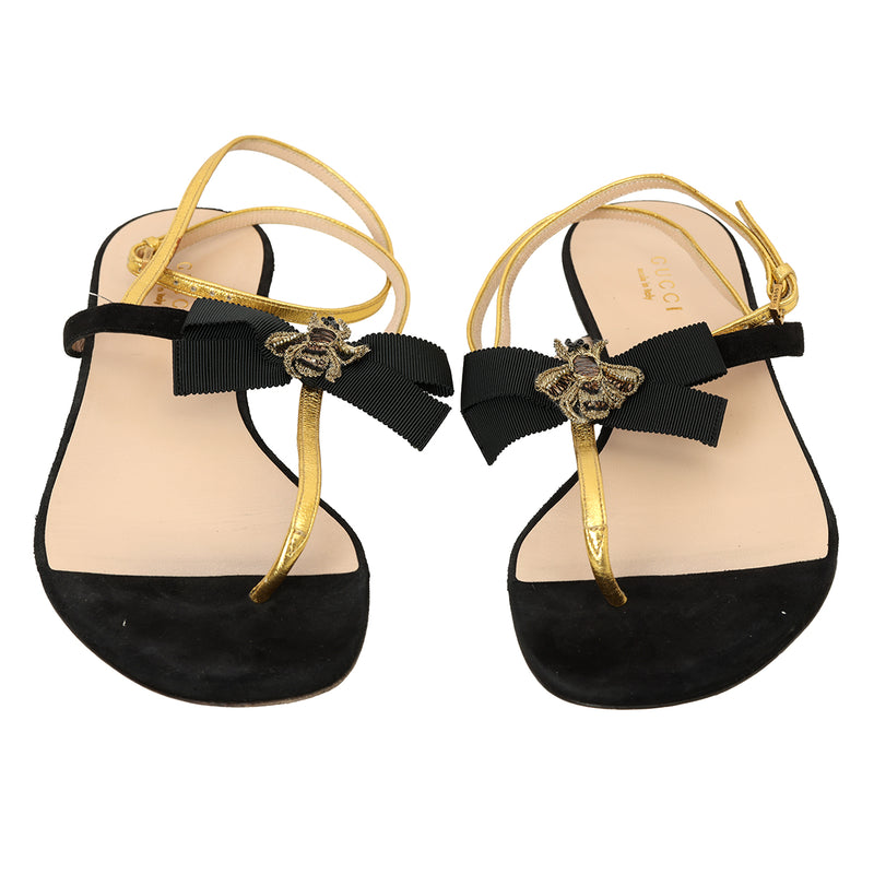 Moody Bow Thong Sandals Size: 38.5