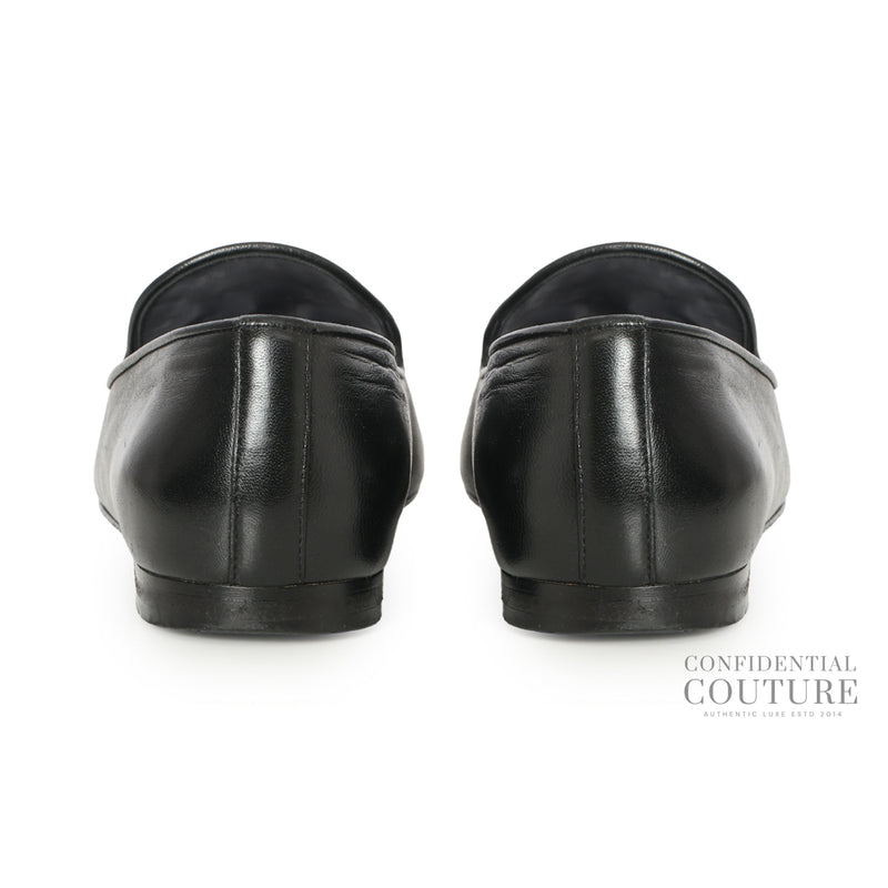 CC Moccasin Black Leather Loafers | EU 35.5