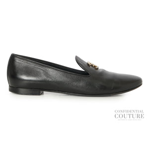 CC Moccasin Black Leather Loafers | EU 35.5