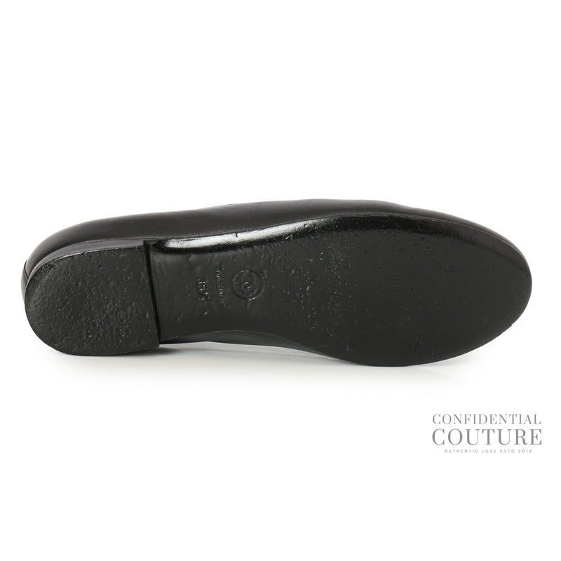 CC Moccasin Black Leather Loafers | EU 35.5