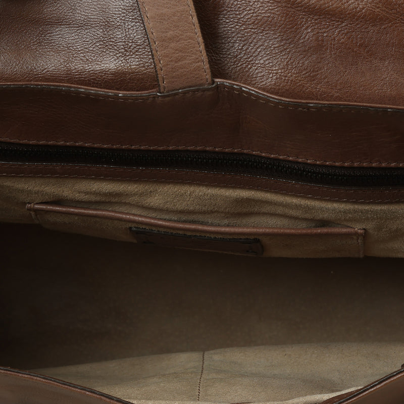Wallnut Bufalino Cerniera Top Handle Bag