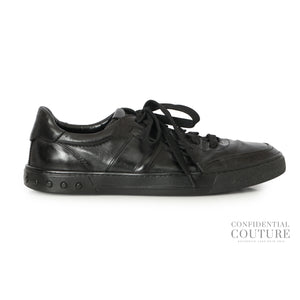 Leather Low Top Black Sneakers | EU 38.5