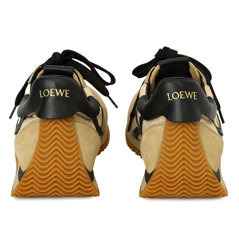 Gold/Black  Flow Runner In Nylon And Suede Size: 39