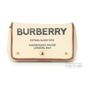 Small Horseferry Print Cotton Canvas Crossbody Bag