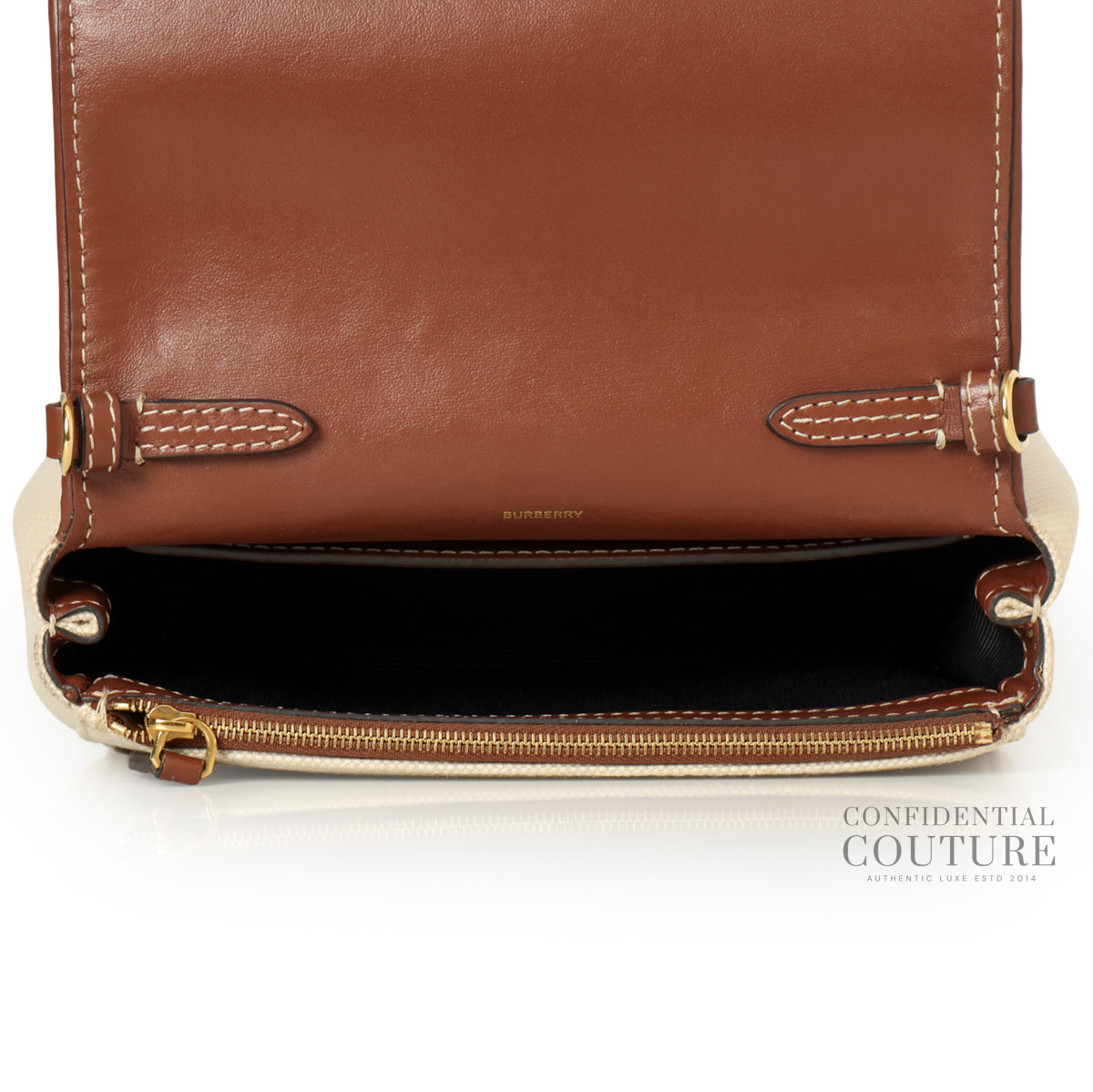 Small Horseferry Print Cotton Canvas Crossbody Bag