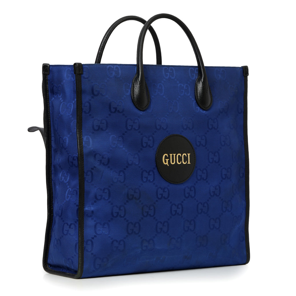 Shop Preloved Gucci Blue GG Nylon Off The Grid Vertical Tote Bag