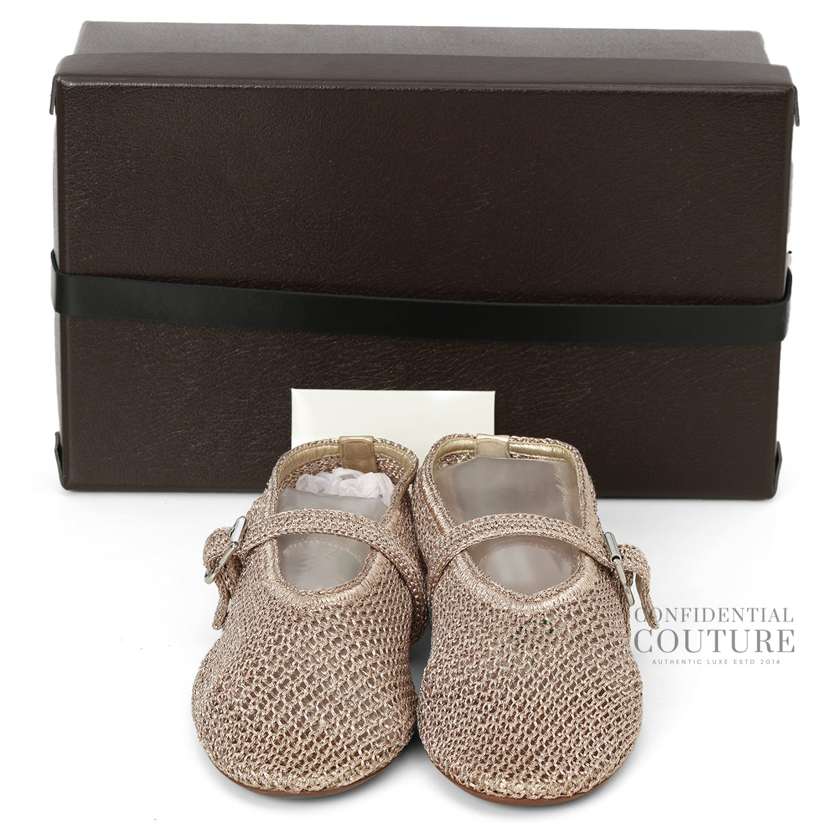 Rose Metallic Mesh Ballet Flats EU 40 | UK 7 | US 10
