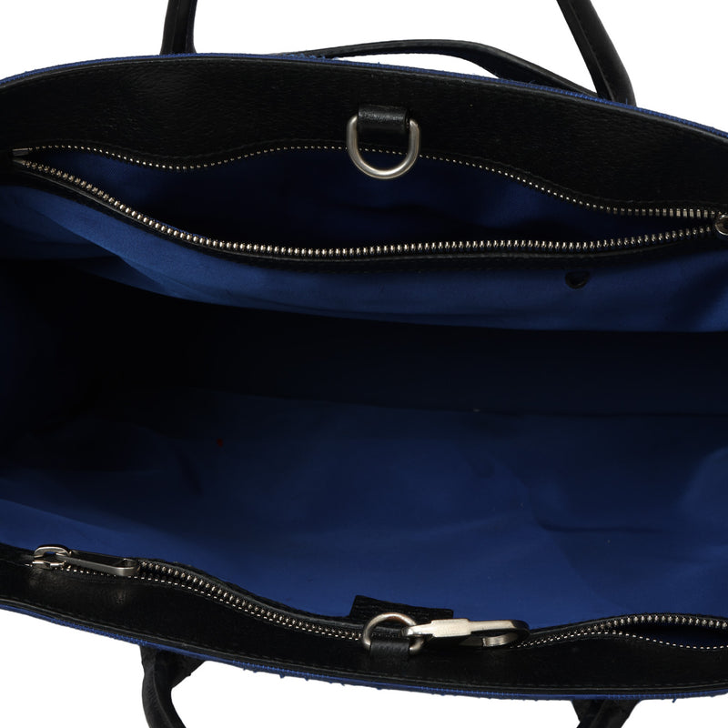 Women pre loved gucci blue gg nylon off the grid vertical tote bag