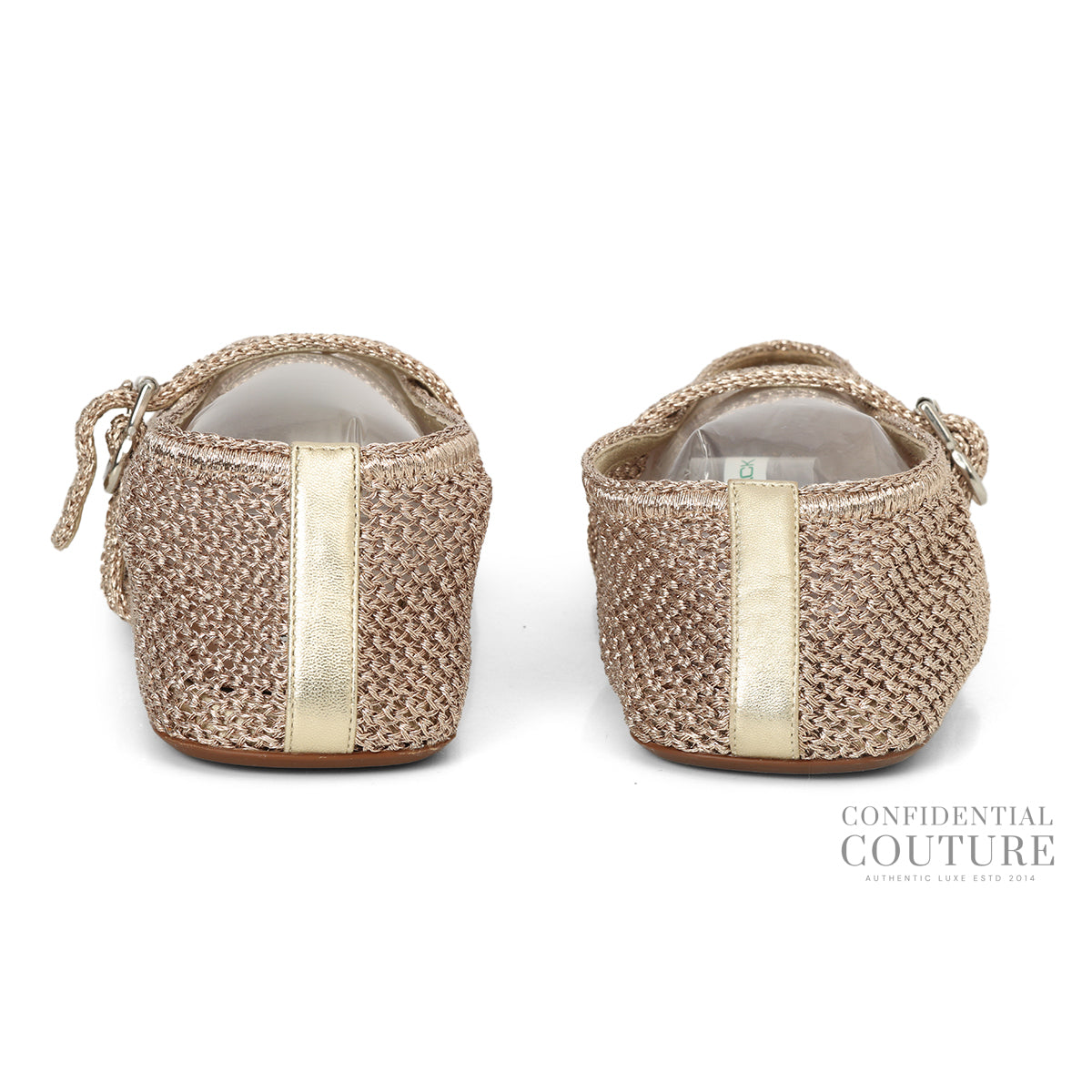 Rose Metallic Mesh Ballet Flats EU 40 | UK 7 | US 10