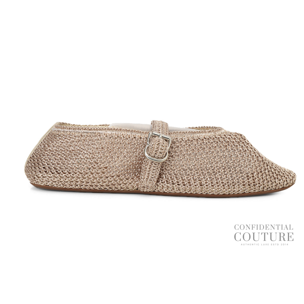 Rose Metallic Mesh Ballet Flats EU 40 | UK 7 | US 10
