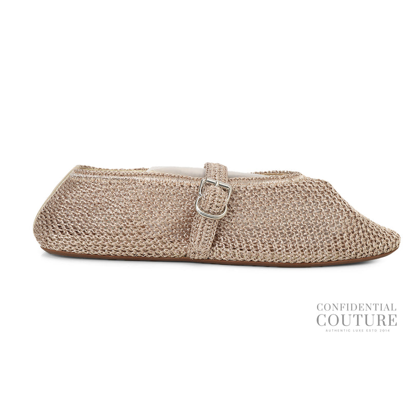 Rose Metallic Mesh Ballet Flats EU 40 | UK 7 | US 10