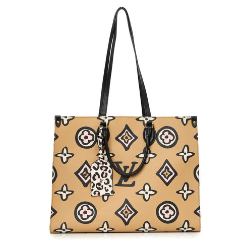 Limited Edition Creme Wild at Heart Monogram Canvas Onthego GM Bag