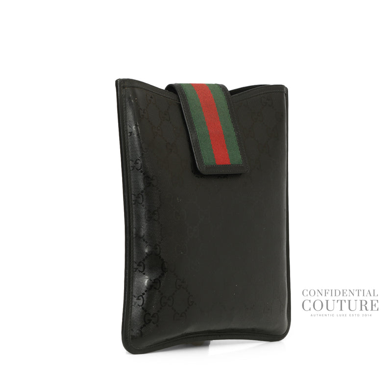 Pre-loved Gucci Fiat 500 GG Black Monogram Imprime iPad Case