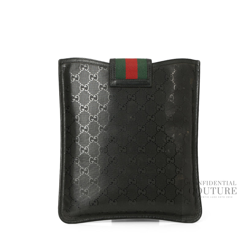 Women pre loved Gucci Fiat 500 GG Black Monogram Imprime iPad Case