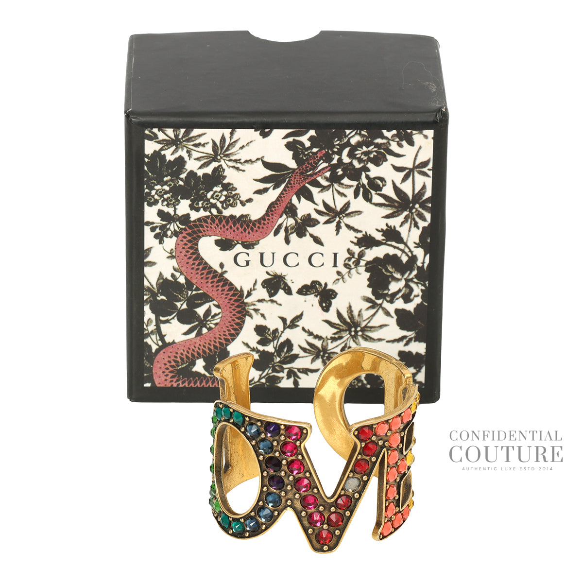 Multi-Coloured Loved Cuff Bracelet