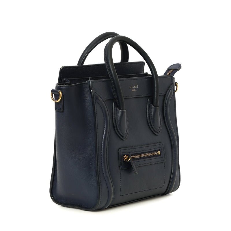 Pre loved celine nano luggage tote in smooth calfskin price