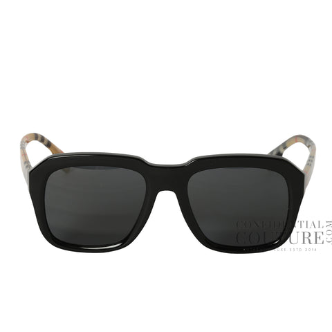 Classic Black Check Pilot Sunglasses