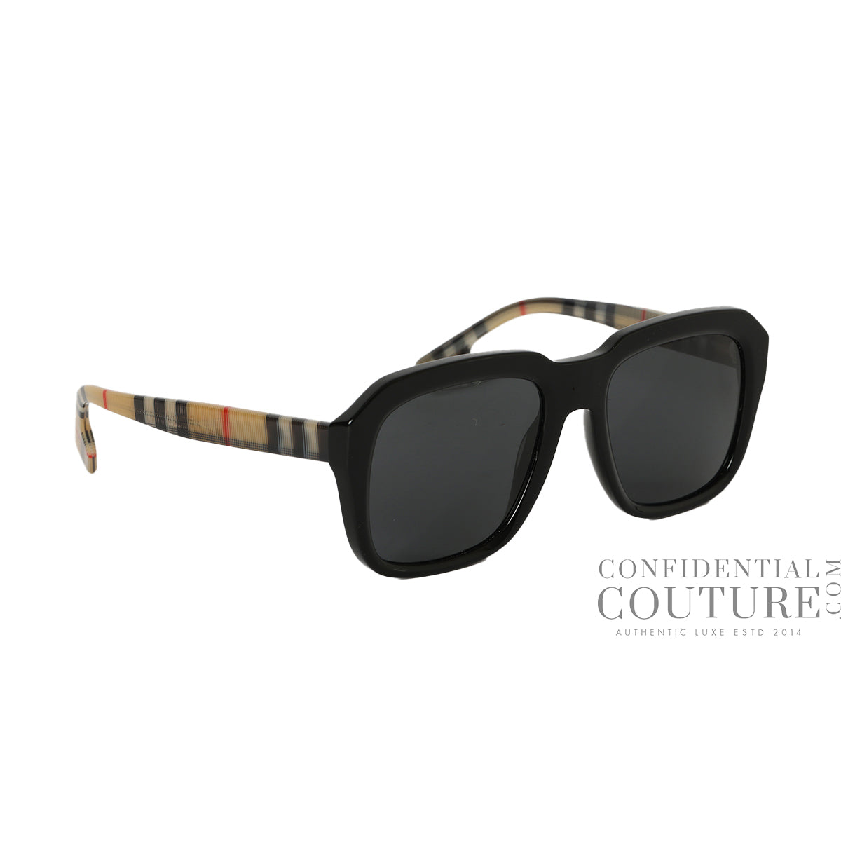 Classic Black Check Pilot Sunglasses