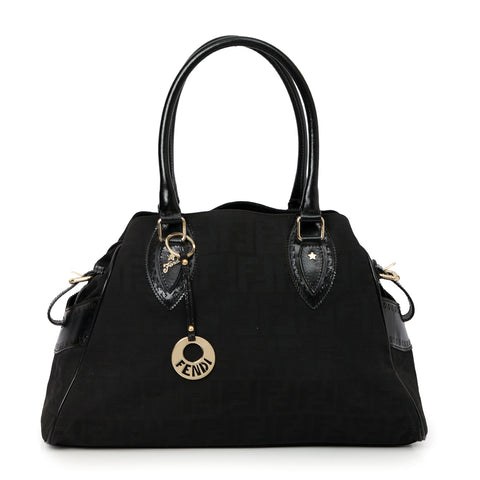 Black Jacquard Etnico Tote Bag