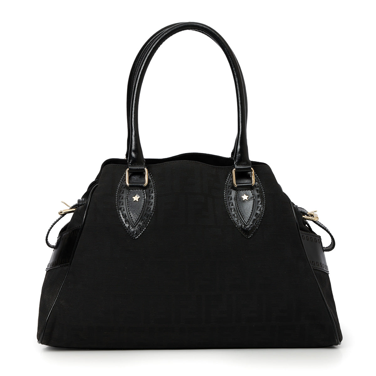 Black Jacquard Etnico Tote Bag