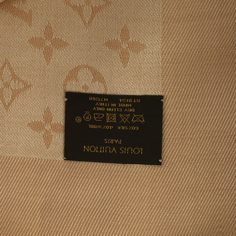 Beige Monogram Classic Shawl One Size