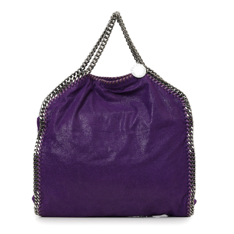 Pre-loved Stella McCartney Purple Falabella Eco Shaggy 3 Chain Large Tote Bag