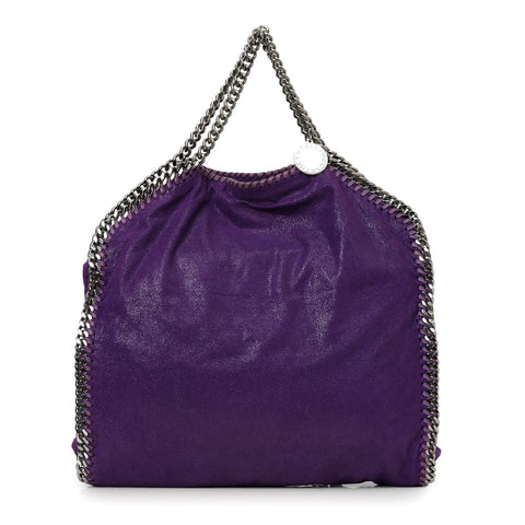 Purple Falabella Eco Shaggy 3 Chain Large Tote Bag