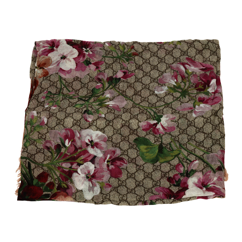 GG Flora Modal And Silk Scarf One Size
