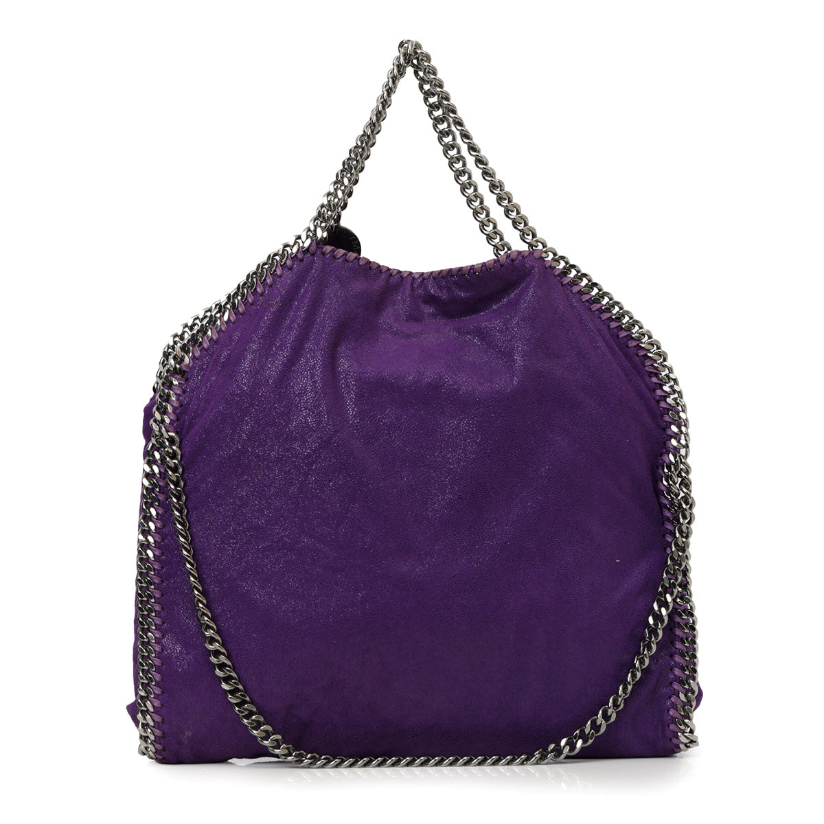 Purple Falabella Eco Shaggy 3 Chain Large Tote Bag