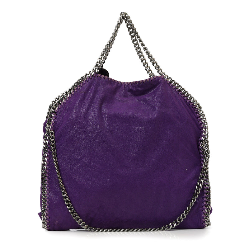 Stella McCartney Purple Falabella Eco Shaggy 3 Chain Large Tote Bag