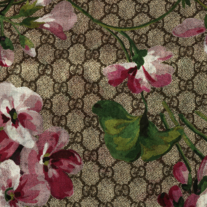 GG Flora Modal And Silk Scarf One Size