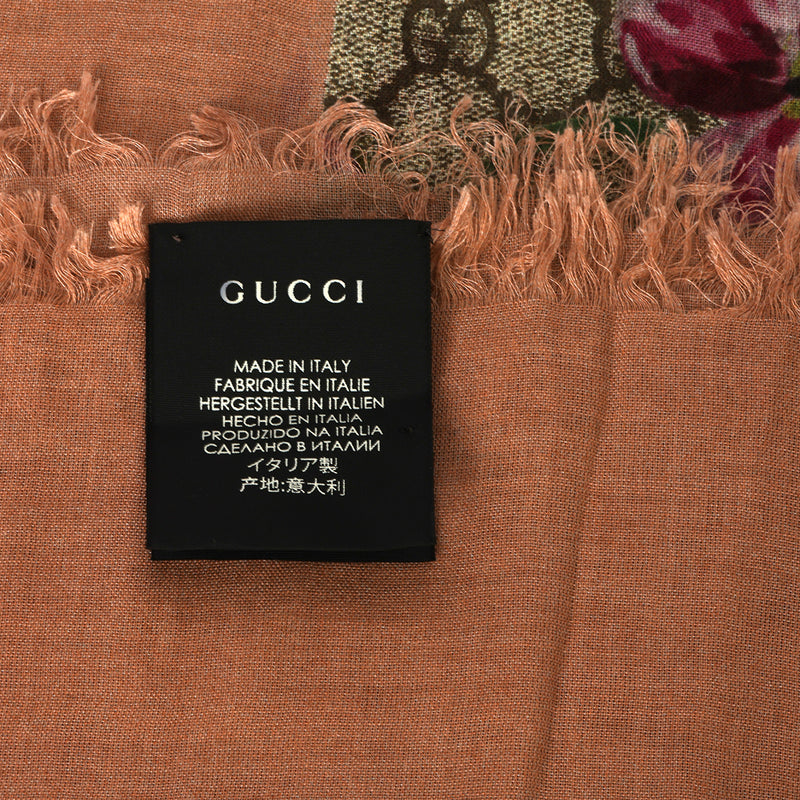 GG Flora Modal And Silk Scarf One Size