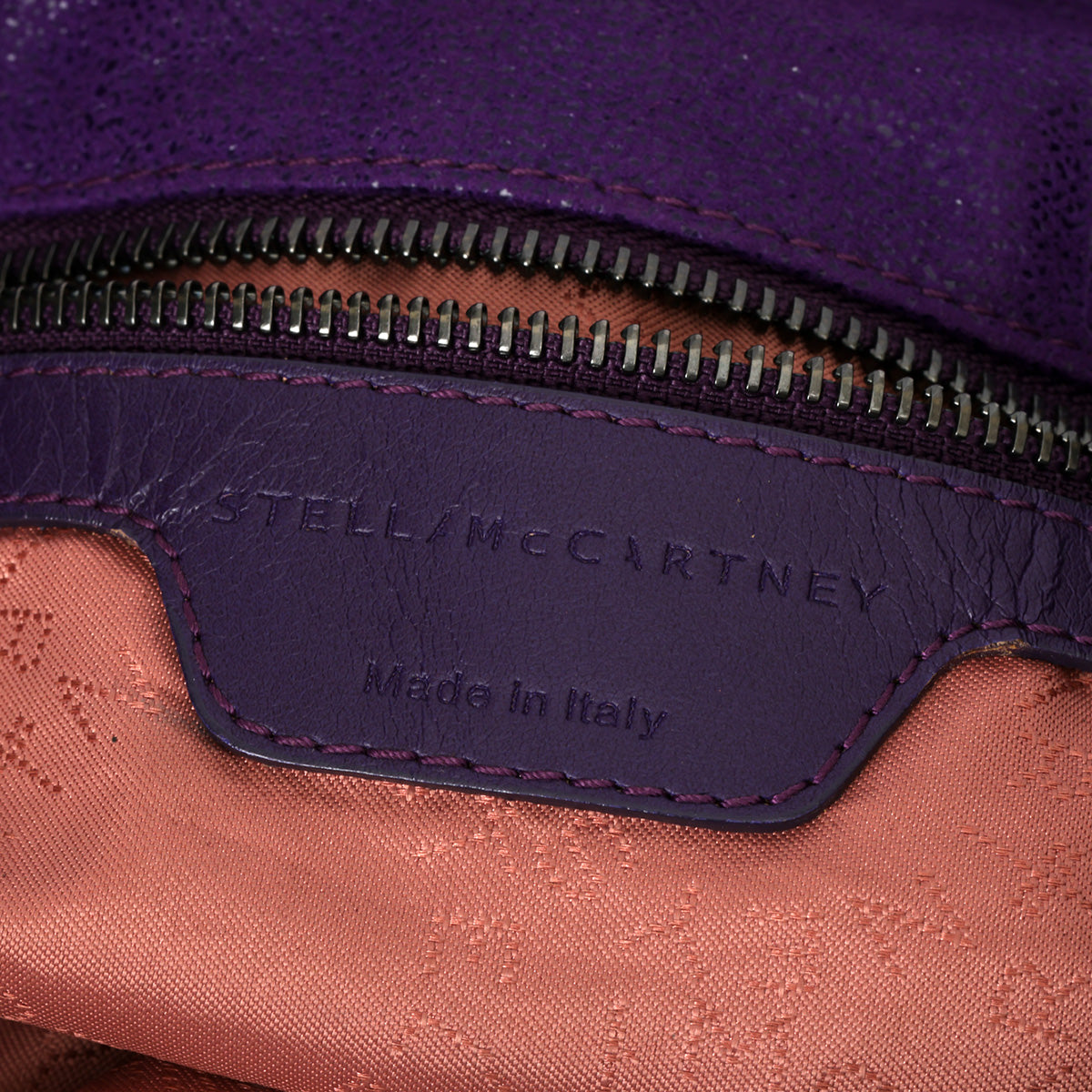 Purple Falabella Eco Shaggy 3 Chain Large Tote Bag