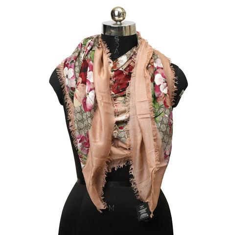 GG Flora Modal And Silk Scarf One Size