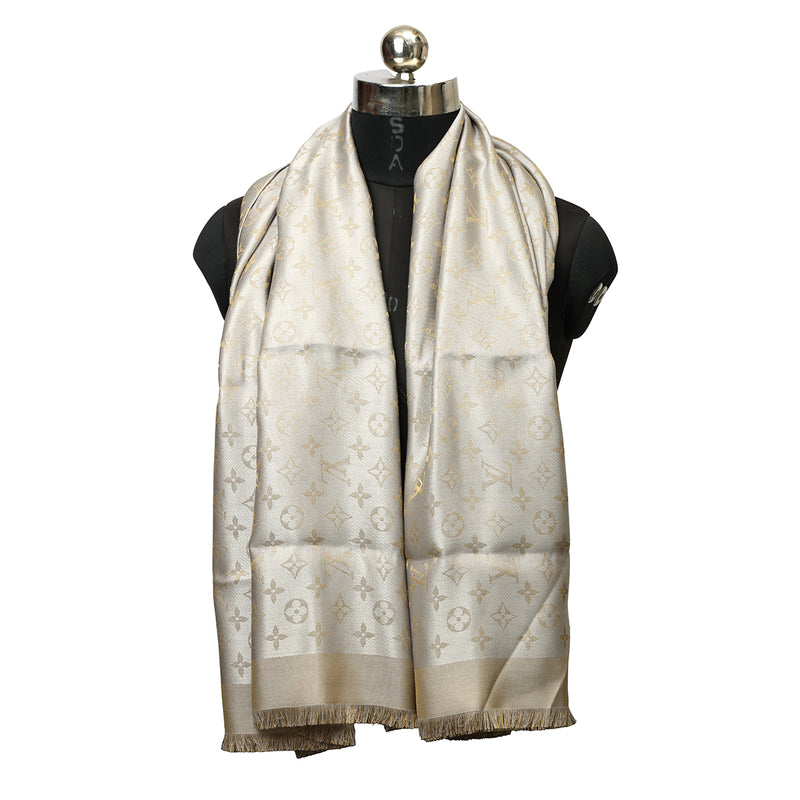 Monogram Shine Shawl One Size