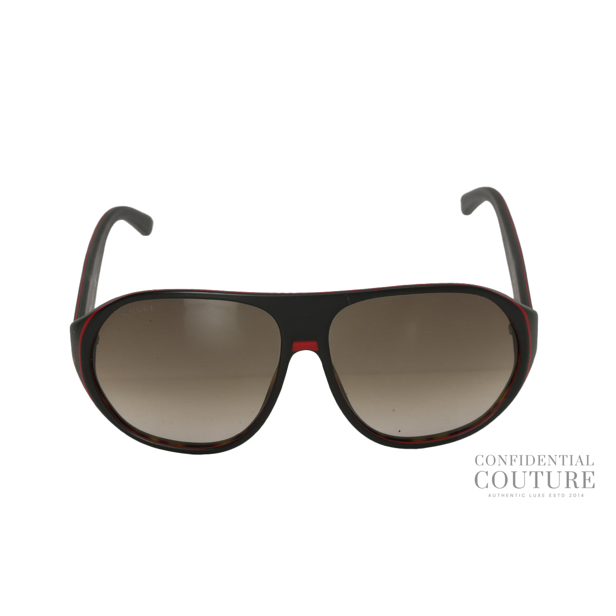 GG 1025/S Brown Tone Black Frame Sunglasses