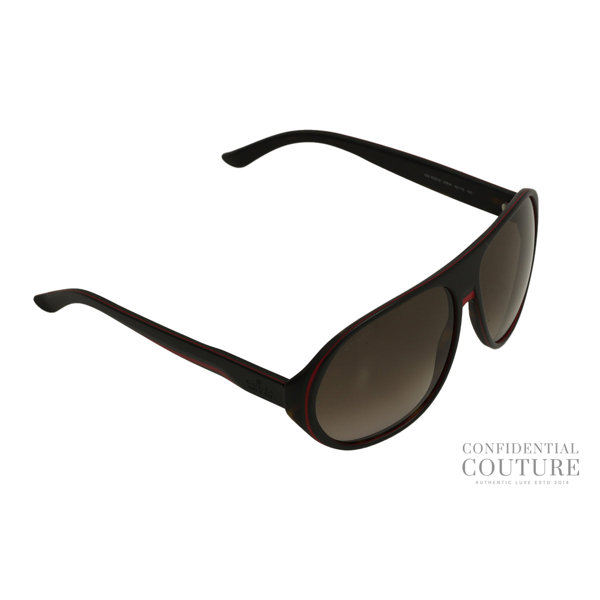 GG 1025/S Brown Tone Black Frame Sunglasses