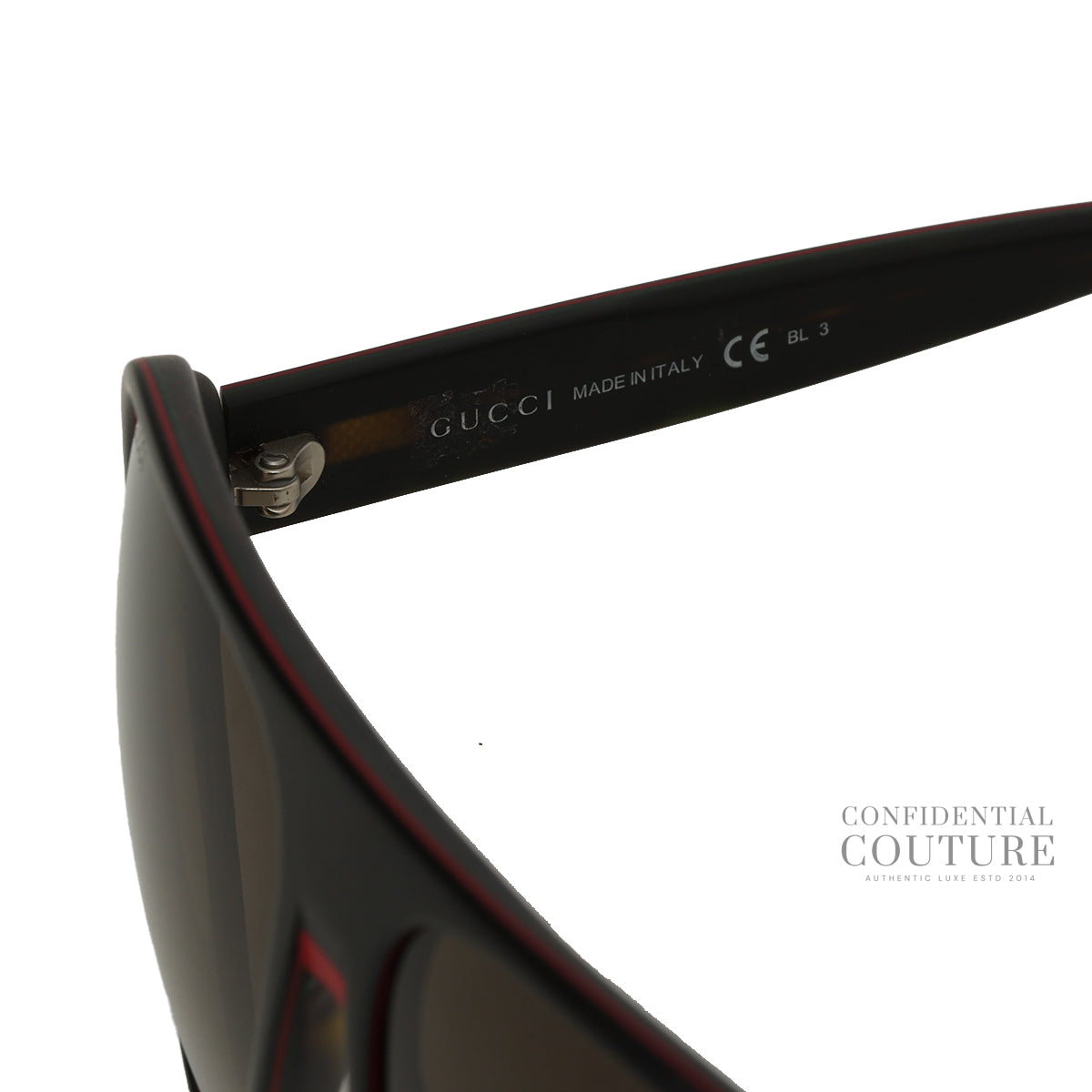 GG 1025/S Brown Tone Black Frame Sunglasses