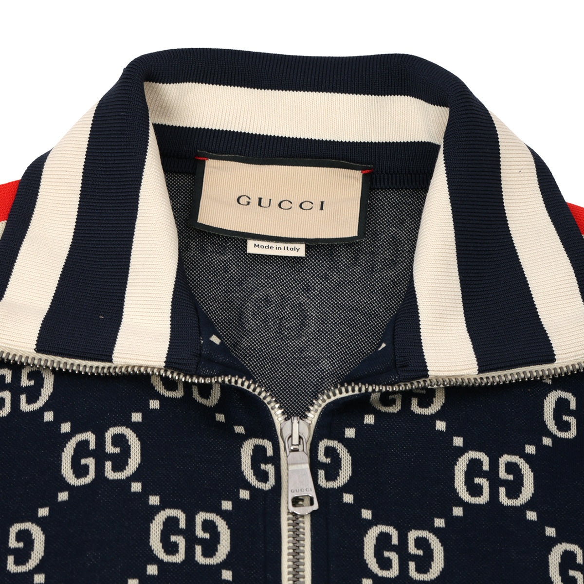 Blue GG Jacquard Cotton Jacket For Men- S